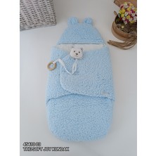 Sylar Yenidoğan Kulaklı Şapkalı Açılır Kucaklı Cırt Kapamalı Bebek Battaniyesi Kundak