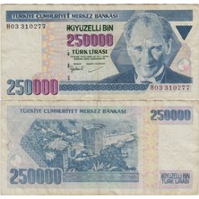 Banknoting 7. Emisyon 3. Tertip 250.000 Lira H03 Çt.
