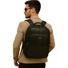 Çantachım Sırt Çantası Deri Laptop Suya Dayanıklı Siyah 15.6'' Inç