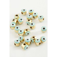 Zero Land Streozd Nazar Mineli Bileklik ve Kolye Ucu Atı 1 Adet-Su Yeşili