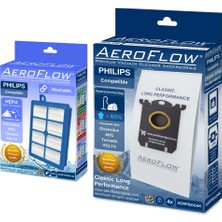 BLC Filtre Aeroflow® Philips Performer Expert FC8722/08 Uyumlu Hijyen Paketi | 1x FC8038/01 (Yıkanabilir) - 4x FC8021/03