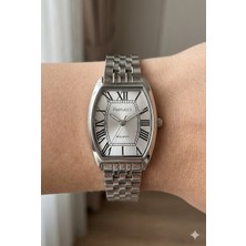 Ferrucci Dikdörtgen Kasa Kadın Kol Saati | 28 mm Çelik Kasa, Gümüş Metal Kordon, Gümüş Kadran