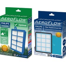 BLC Filtre Aeroflow® Philips Powerpro FC8769/01 Uyumlu Filtre Seti | 1x FC8038/01 - 1x CRP754/01 (Optimal Hepa)