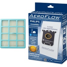BLC Filtre Philips Easylife Serisi Elektrikli Süpürgeler ile Uyumlu Hijyen Seti | 1x FC8070/01 - 4x FC8021/03 (Aeroflow®)