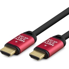 Shopwave HDMI 2.0 Kablo 4K UHD Od 8.0 mm 15 M - Siyah Kırmızı HDX2039