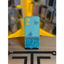 Avcı Teknoloji Market Redmi Note 10 5g Uyumlu Kelebek Figürlü Simli Parlak Telefon Kılıfı