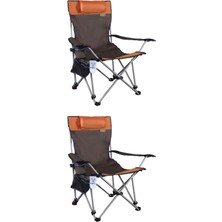 Kılıçaslan Camp Madfox 2'li Prowler 3 Kademeli Yatabilen Kamp Sandalyesi Brown/orange