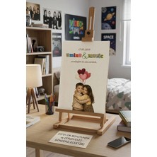 Kişiye Özel Tasarım Çocukluk Fotoğrafı Baskılı Poster - Sevgiliye/eşe Anlamlı Hediye (A4-Çerçevesiz)