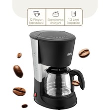 Go İthalat 2in1 Filtre Kahve - Çay Demleme Makinesi 1.2lt Cam Hazne - Su Seviye Gösterge  SCM-2938 (784)