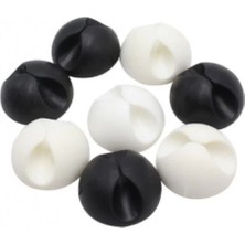 Balkan Grup Siyah Beyaz Kablo Sabitleme Klipsi 10'lu