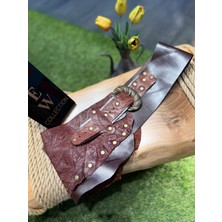 Yılday Gür Butik Hugh Luxe El Yapımı Deri Kemer - Standart Beden