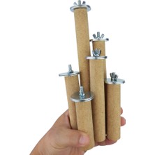 Vixpet Venty 6'lı Pedikür Kumlu Papağan Tüneği | 8,10,12,14,16,20 cm | Çapı 25 mm | Jako, Amazon, Alexander, Monk, Sultan, Konur, Lori