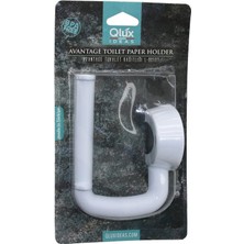 E-Bulurum Qlux L-00107 Avantage Tuvalet Kağıtlık  Beyaz Plastik   Yapışkanlı - Vidalı Montaj (5067)