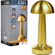 E-Bulurum Gold Mantar Lamba CT-8429 Lizbon 3 Renk Şarjlı Masa Lambası (5067)