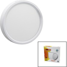 E-Bulurum Nisaluce EPL-18SÜ 18W Beyaz Metal Kasa Sıva Üstü Yuvarlak LED Slim Panel 1260LM BEYAZ=6500K 30.000 Saat Ömür (5067)