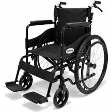 BEMOR DS-24PR Manuel Tekerlekli Sandalye Katlanabilir Hafif Çelik Şase 100 Kg Engelli & Hasta Taşıma