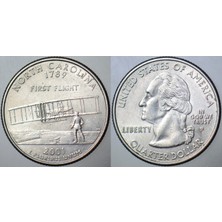 Banknoting Amerika Çeyrek Dolar 2001 P. Eyaletler Serisi-North Carolına.