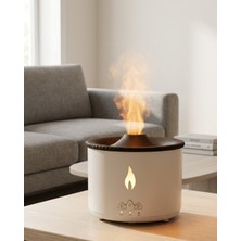 Arenes Ultrasonik Aromaterapi Difüzörü Alev Efektli Ortam Nemlendirici Zamanlayıcılı Sessiz Çalışma - Lisinya