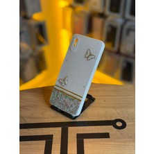 Avcı Teknoloji Market Redmi 9A Uyumlu Kelebek Figürlü Simli Parlak Telefon Kılıfı