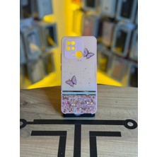 Avcı Teknoloji Market Redmi 10C Uyumlu Kelebek Figürlü Simli Parlak Telefon Kılıfı