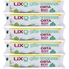 Toyigoo Orta Boy Çöp Torbası 55 x 60 cm 20 Li Rulo x 5 Paket = 100 Adet (Mavi) TYG-84037RS