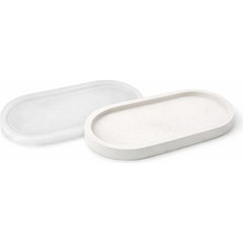 Helis Craft Oval Tepsi Silikon Kalıp – Taş Tozu, Jesmonite ve Epoksi Uyumlu Dekoratif Tepsi - Tabak Kalıbı