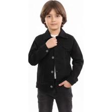 Cubbux Çocuk   Kot Mont - Düğmeli Denim Ceket Pamuklu