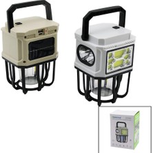 Flamex 3in1= 2-Led Fener - Cob LED - 1-Rustik Ampul Kamp - Bahçe Fener Solar - Şarjlıpowerbank (5047)