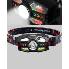 Kaia Life Şarj Edilebilir LED Far Hareket Sensörlü 5 Modlu Outdoor