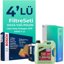 Bosch Volkswagen Jetta 1.6 Fsi Filtre Bakım Seti Liqui Moly Motor Yağlı (2006-2010) 4 Lü