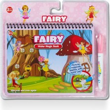 Göztepe Toys Sihirli Sulu Boyama Kitabı Water Magic Book Özel Sulu Kalem ile Fairy Periler
