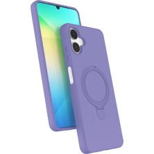  Samsung Galaxy A06 Regal Magsafe Standlı Kapak - Lila Nemere