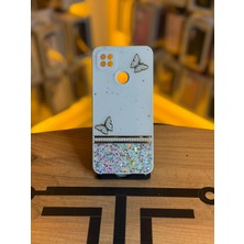 Avcı Teknoloji Market Redmi 9c Uyumlu Kelebek Figürlü Simli Parlak Telefon Kılıfı