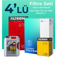 Filtron Renault Megane 2 1.6 Benzinli Filtre Bakım Seti Liqui Moly Motor Yağlı (2002-2010) 4 Lü
