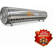 Sönmez Solar Krom 18X Vakum Tüplü Güneş Enerjisi Sıcak Su Deposu (Sadece Depo) (Açık Devre Doğal Akışlı)