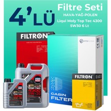 Filtron Renault Captur 1.3 Benzin Tce Filtre Bakım Seti Liqui Moly Motor Yağlı (2020-2024) 4 Lü