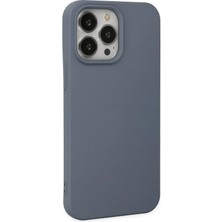  iPhone 15 Pro Max Kılıf Nano Içi Kadife Silikon - Gri Nemere