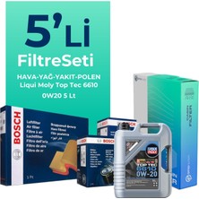 Bosch Opel Insignia 1.5 Dizel Filtre Bakım Seti Liqui Moly Motor Yağlı (2018-2023) 5 Li