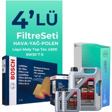 Bosch Nissan Navara 2.3 Dizel Filtre Bakım Seti Liqui Moly Motor Yağlı (2015-2021) 4 Lü