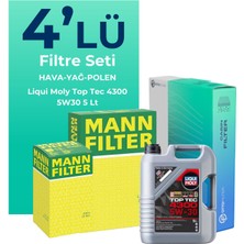 Mann Filter Mann Renault Clio 1.0 Benzin Sce Filtre Bakım Seti Liqui Moly Motor Yağlı (2019-2024) 4 Lü