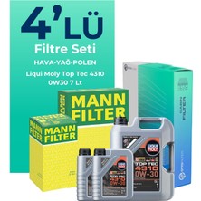 Mann Filter Mann Jaguar Xf 2.0 Dizel Filtre Bakım Seti Liqui Moly Motor Yağlı (2015-2020) 4 Lü