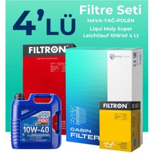 Filtron Fiat Palio 1.2 Benzinli Filtre Bakım Seti Liqui Moly Motor Yağlı (2000-2012) 4 Lü