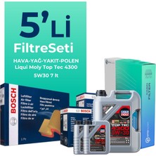 Bosch Nissan Skystar 2.5 Dizel Filtre Bakım Seti Liqui Moly Motor Yağlı (2008-2012) 5 Li