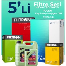 Filtron Kia Soul 1.6 Dizel Filtre Bakım Seti Liqui Moly Motor Yağlı (2010-2014) 5 Li