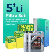 Mann Filter Mann Ford Transit V363 2.0 Dizel Filtre Bakım Seti Liqui Moly Motor Yağlı (2014-2024) 5 Li