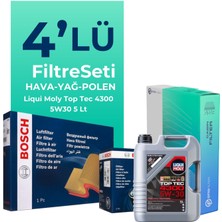 Bosch Dacia Sandero 1.0 Benzinli Filtre Bakım Seti Liqui Moly Motor Yağlı (2021-2025) 4 Lü