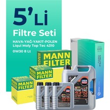 Mann Filter Mann Citroen Jumper 2.0 Bluehdi Dizel Filtre Bakım Seti Liqui Moly Motor Yağlı (2015-2020) 5 Li
