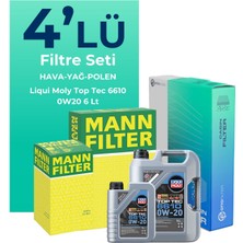 Mann Filter Mercedes E180 1.5 Benzin Filtre Bakım Seti Liqui Moly Motor Yağlı (2023-2025) 4 Lü