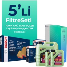 Bosch Hyundai Sonata 2.0 Dizel Filtre Bakım Seti Liqui Moly Motor Yağlı (2009-2011) 5 Li