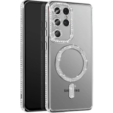 Samsung Galaxy S26 Ultra Joke Simli Magneticsafe Kılıf - Gümüş Nemere